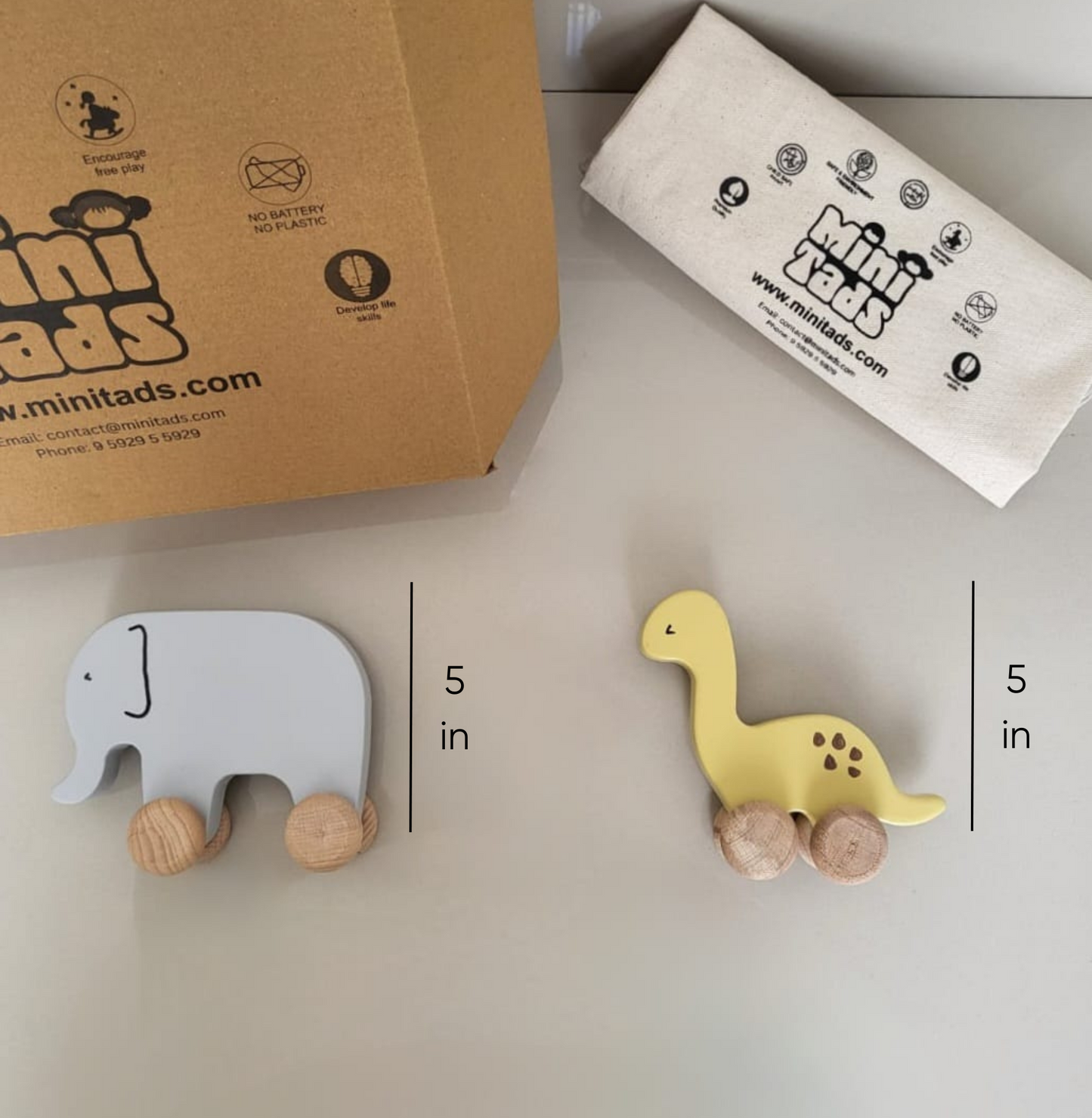 Animals on Move Wooden Toy Set – Fun & Imaginative Play!