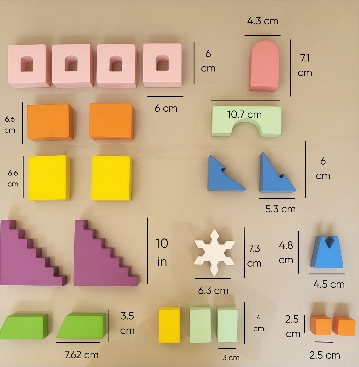 MiniTads Enchanted Castle – Wooden Fantasy Building Set ( 29 Pieces of Big Size )