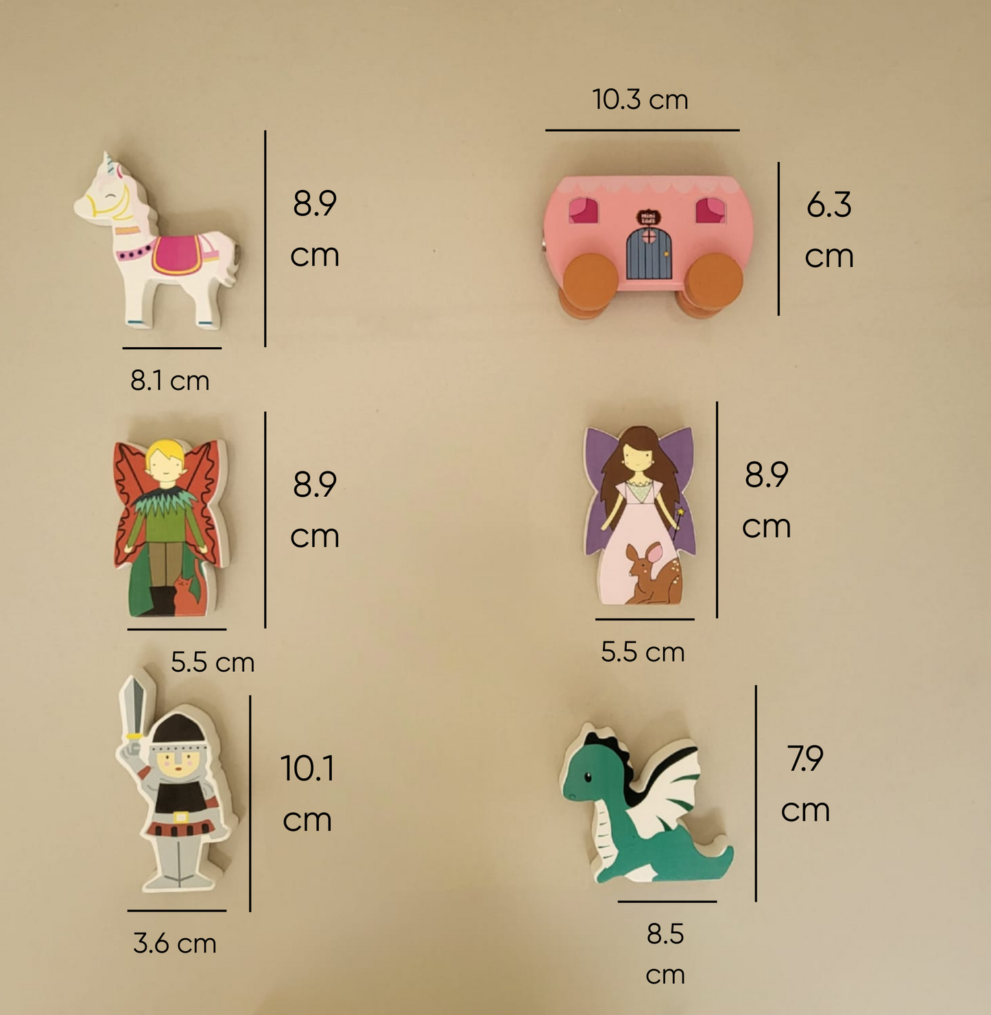 MiniTads Enchanted Castle – Wooden Fantasy Building Set ( 29 Pieces of Big Size )