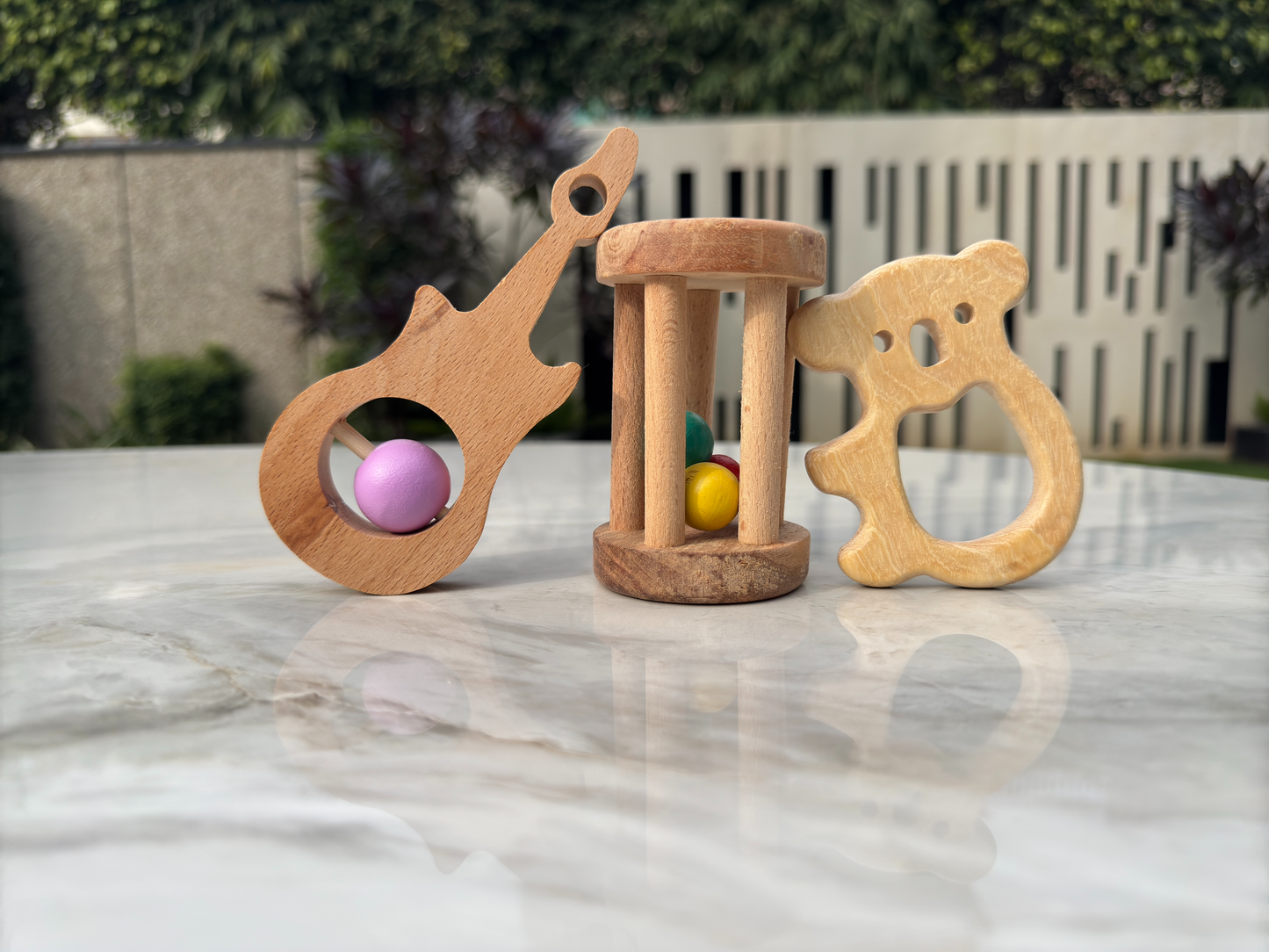 Musical & Sensory Wooden Teething Set – Safe & Fun for Little Ones!