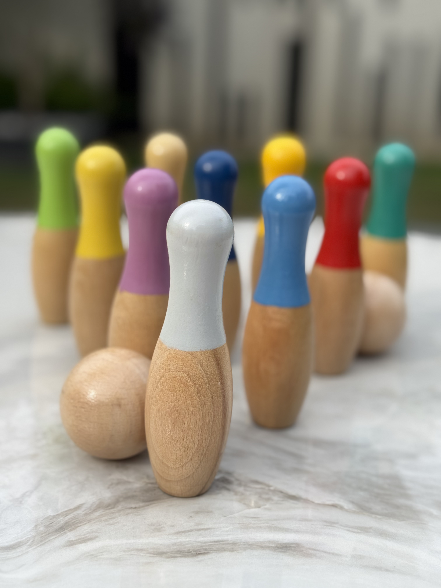MiniTads Wooden Bowling Set – Classic Fun for Little Hands!