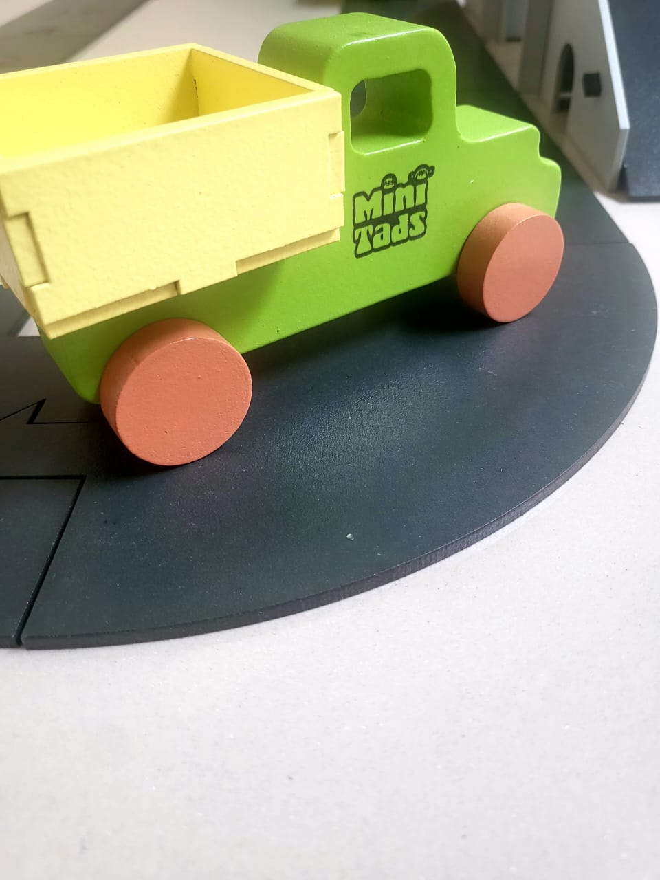 MiniTads Build & Play Wooden Road Track and Road Bridge