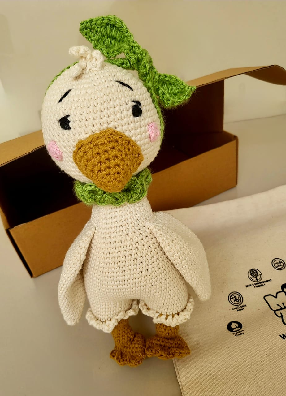 MiniTads Handmade Crochet Duck – A Soft & Adorable Plush Companion!