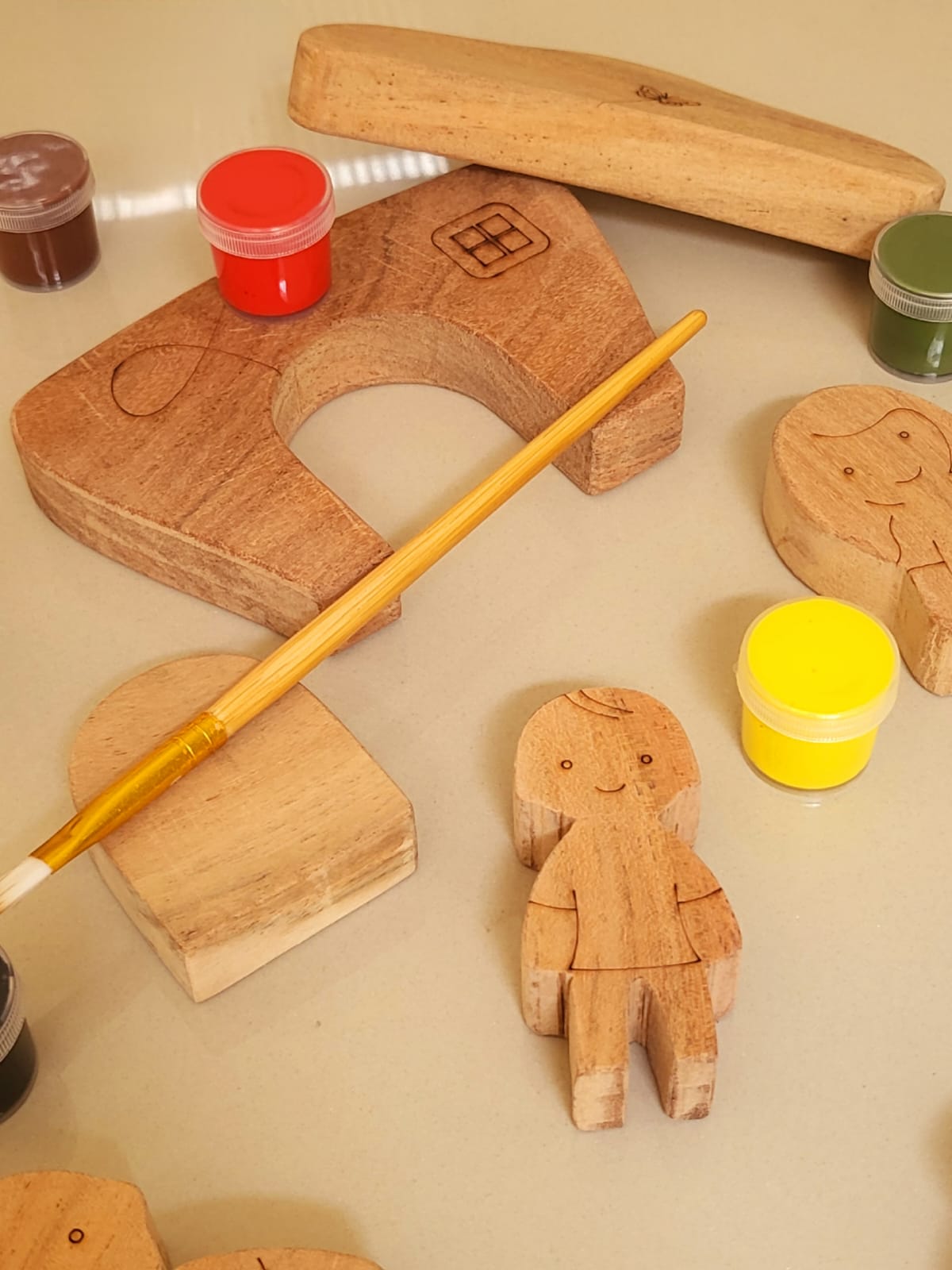 MiniTads DIY Family Playset ➕️ Forest Tree DIY Set – Paint Your Own Wooden Wonderland! Paint, Create & Play!