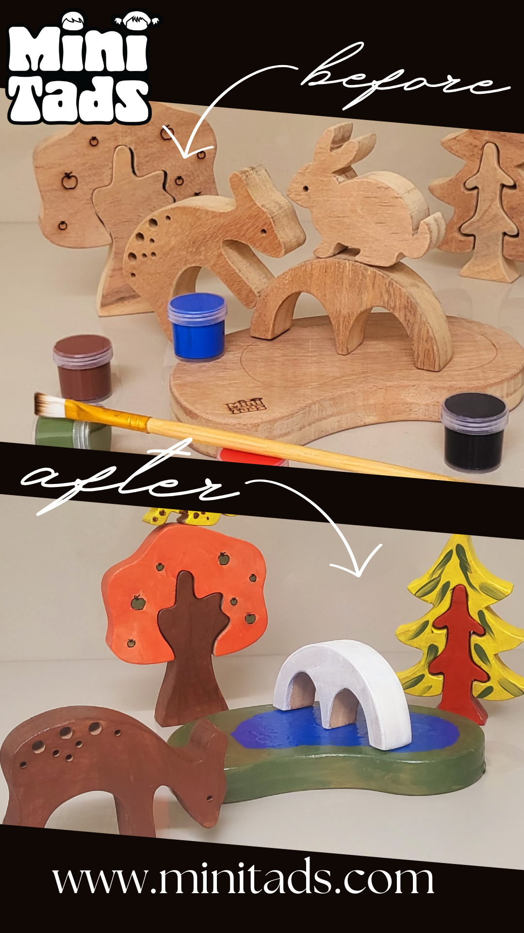 Forest Tree DIY Set – Paint Your Own Wooden Wonderland!