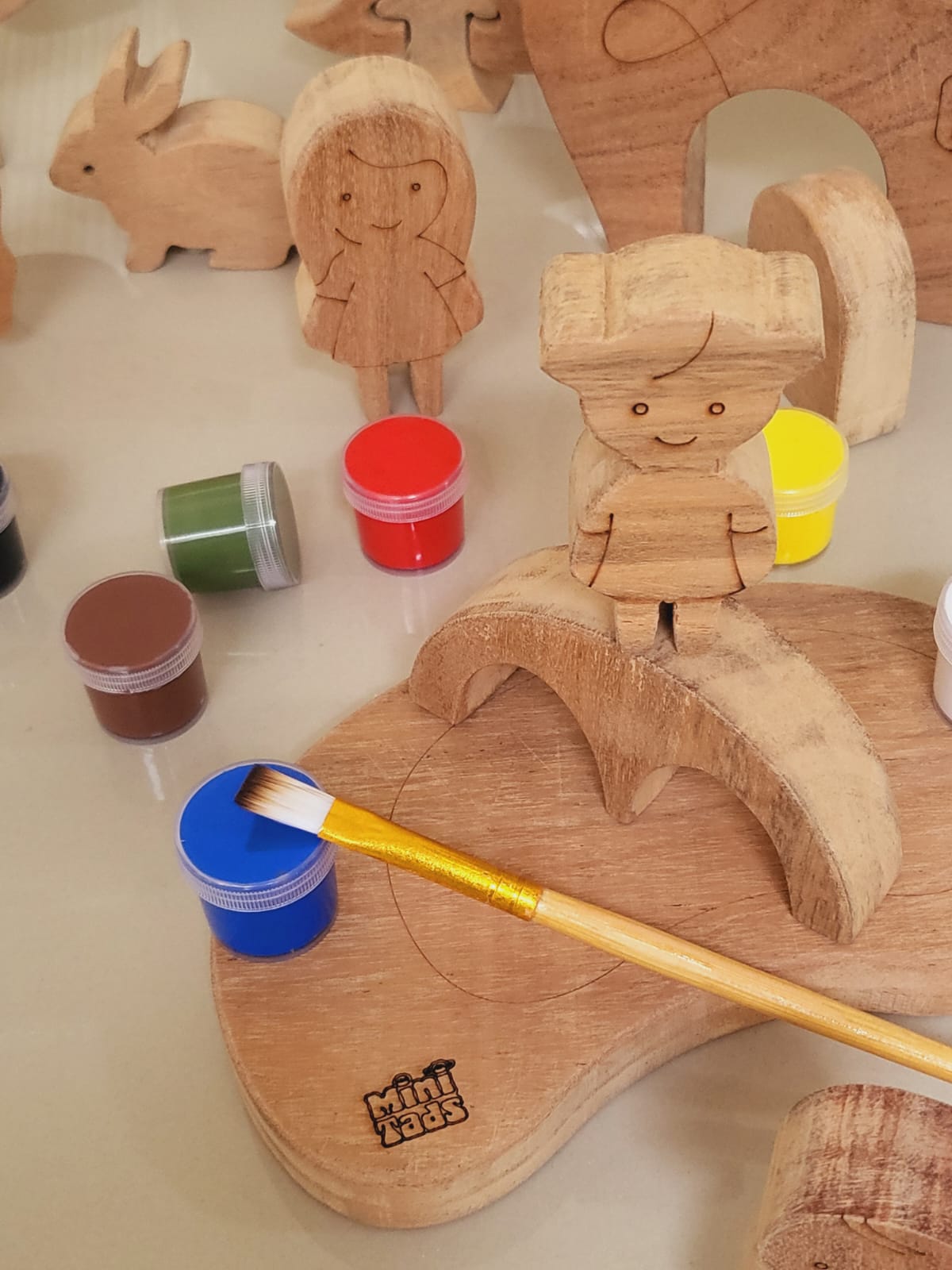 MiniTads DIY Family Playset ➕️ Forest Tree DIY Set – Paint Your Own Wooden Wonderland! Paint, Create & Play!